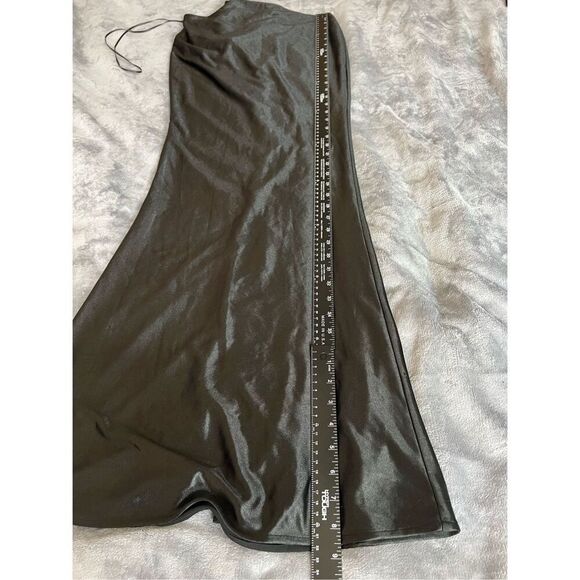 Revolve SER.O.YA Dress Womens Size XXS Black Maxi Cutout Strapless Long Slit - Picture 5 of 11